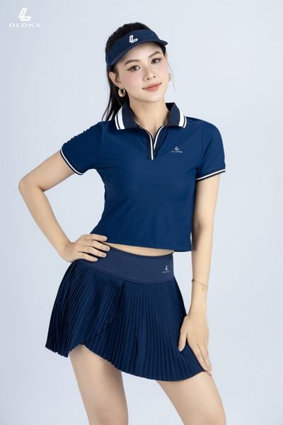 Áo Polo Croptop Thể Thao Nữ Olona Sports Form Ôm Tôn Dáng Tập Pickleball Tennis Golf H18