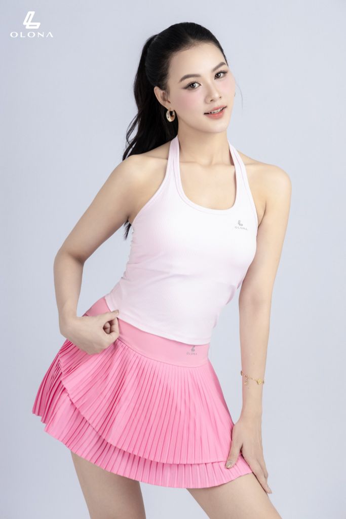 Áo Yếm Gân Thể Thao Nữ Olona Sports Chất Co Giãn Mát Mịn Tập Pickleball Gym Yoga H17