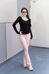 Quần Legging Ống Loe Thể Thao Nữ Tôn Dáng Nâng V3 Co Giãn Mặc Tập Yoga Gym Pilates Olona T10