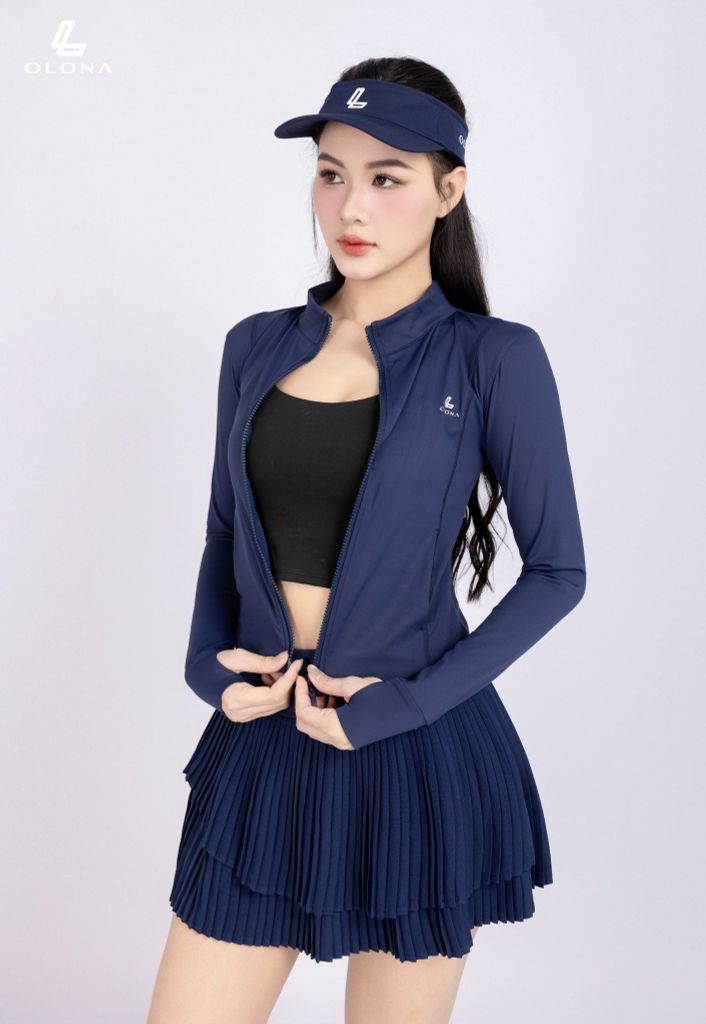 Chân váy xếp ly nhỏ xếp tầng pickleball tennis golf thể thao nữ V26