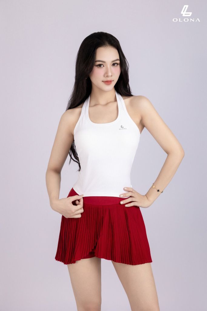 Chân Váy Xếp Ly Vạt Chéo Thể Thao Nữ Olona Tôn Dáng Thoáng Mát Tập Pickleball Tennis V25