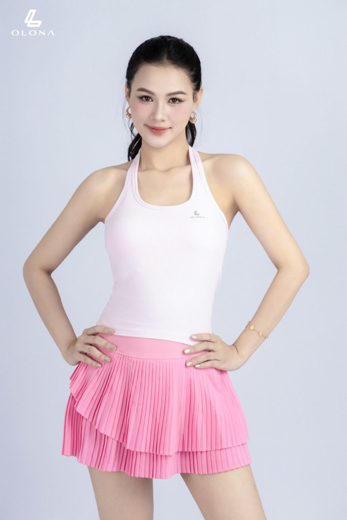 Chân váy xếp ly nhỏ xếp tầng pickleball tennis golf thể thao nữ V26