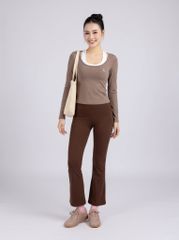 Áo Thun Dài Tay Ôm Dáng Vải Mềm Mát Tập Pilates Yoga H36