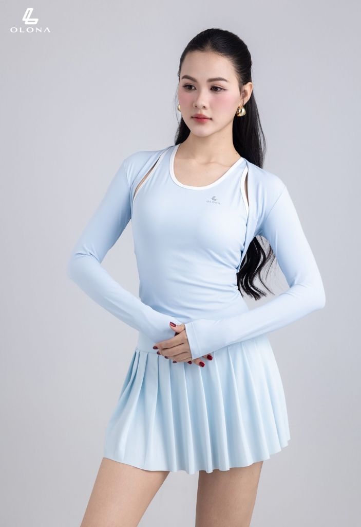 Áo Khoác Croptop Tay Dài Thể Thao Nữ Chất Thun H14