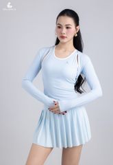 Áo Khoác Croptop Tay Dài Thể Thao Nữ Chất Thun H14