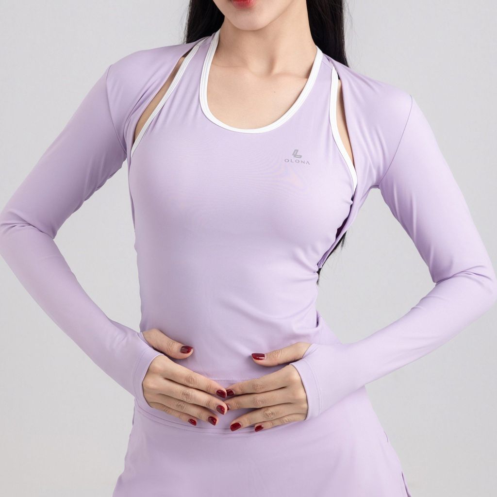 Áo Khoác Croptop Tay Dài Thể Thao Nữ Chất Thun H14