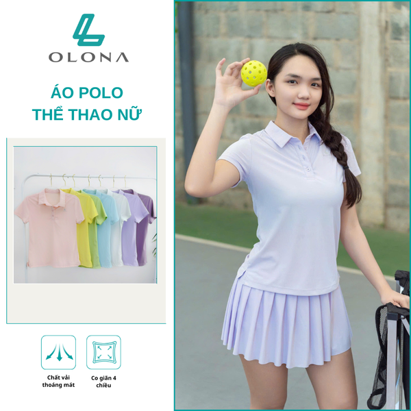 Áo Polo Pickleball Tennis Golf Thể Thao Nữ Olona Sports Chất Vải Mát Co Giãn Tốt Dáng Đẹp Năng Động H8