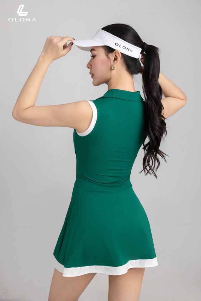 Đầm Pickleball Tennis Golf Thể Thao Nữ Phối Viền SB12