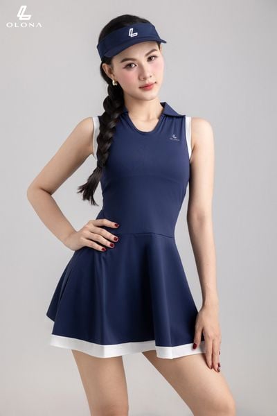 Đầm Pickleball Tennis Golf Thể Thao Nữ Phối Viền SB12