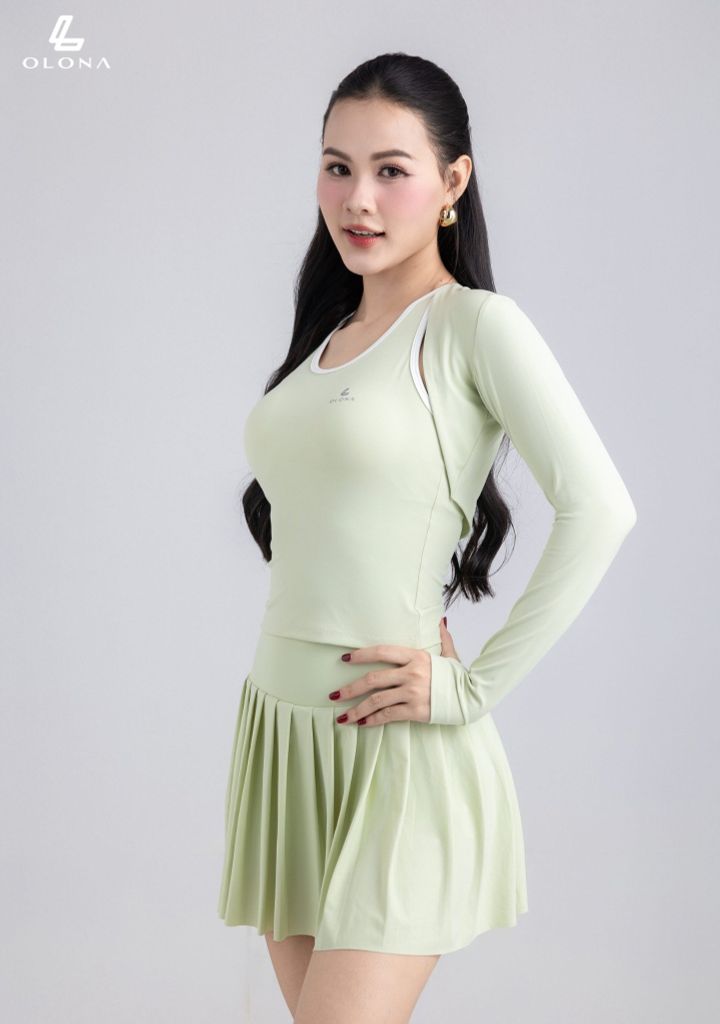 Áo Khoác Croptop Tay Dài Thể Thao Nữ Chất Thun H14