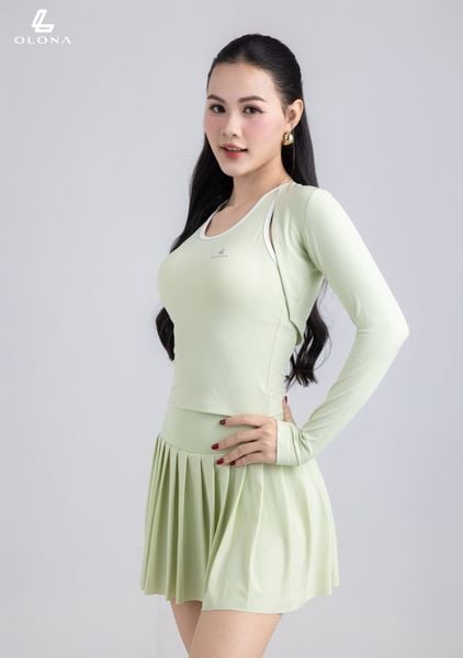 Áo Khoác Croptop Tay Dài Thể Thao Nữ Chất Thun H14