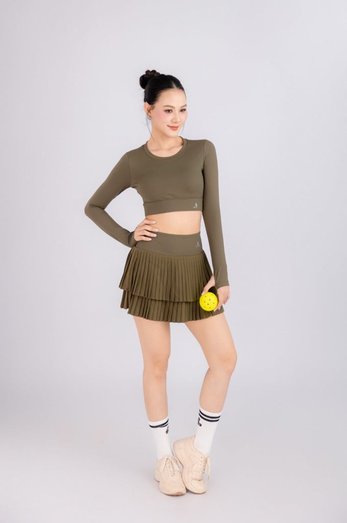 Váy Tennis Xếp Ly Hai Tầng Thể Thao Nữ Olona Sports V28