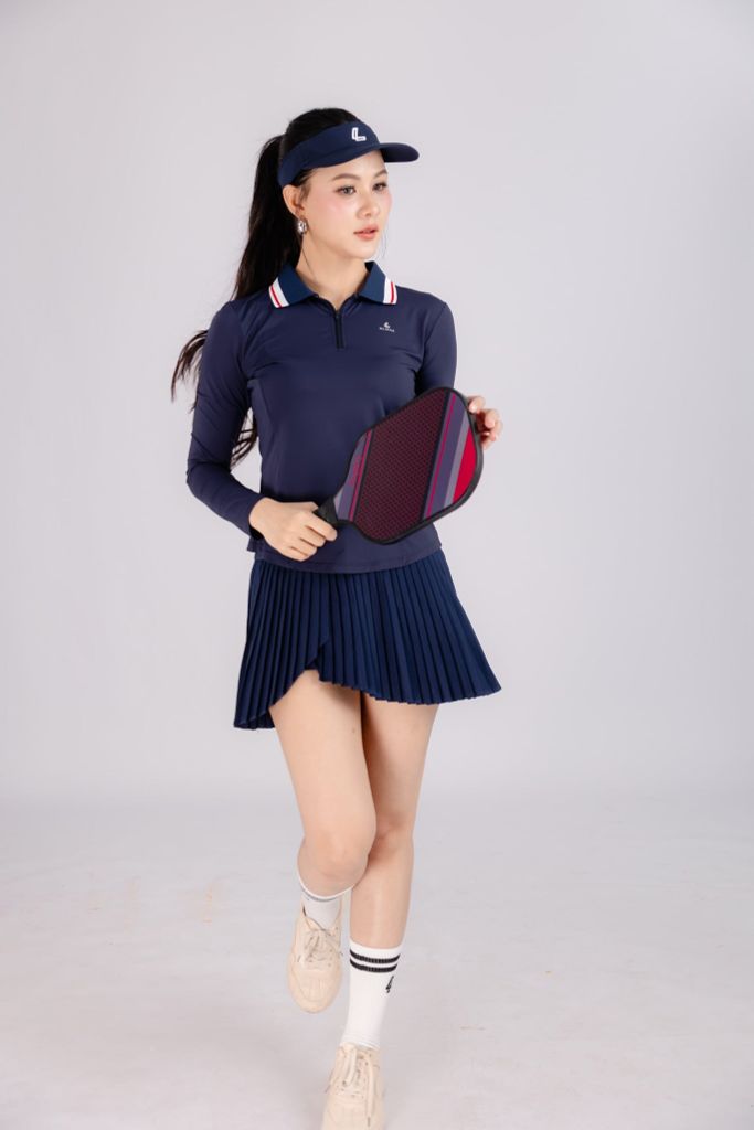 Chân Váy Xếp Ly 2 Tà Thể Thao Nữ Olona Sports V27