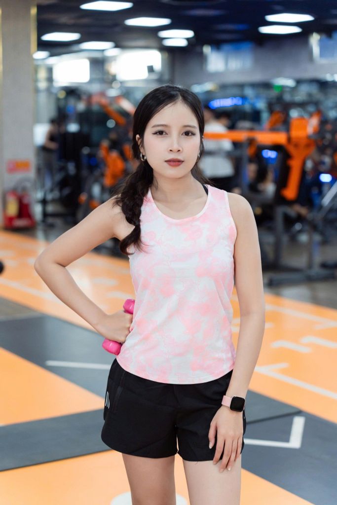 Áo Tanktop Nữ Tập Gym Họa Tiết Loang Màu H6