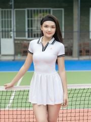 Set Váy Thể Thao Nữ Cổ Trụ Olona Sports Chơi Tennis Pickleball Dáng Đẹp Vải Mát Mịn SB11
