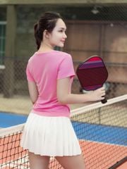 Áo Thể Thao Nữ Tay Ngắn Olona Sports Chất Mềm Co Giãn Mặc Tập Gym Chạy Bộ Tennis H10