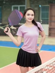 Áo Thể Thao Nữ Tay Ngắn Olona Sports Chất Mềm Co Giãn Mặc Tập Gym Chạy Bộ Tennis H10