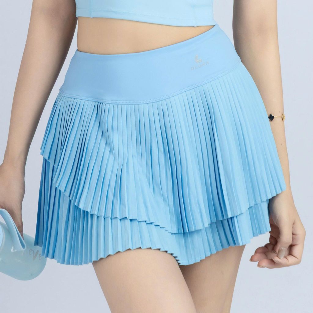 Chân váy xếp ly nhỏ xếp tầng pickleball tennis golf thể thao nữ V26