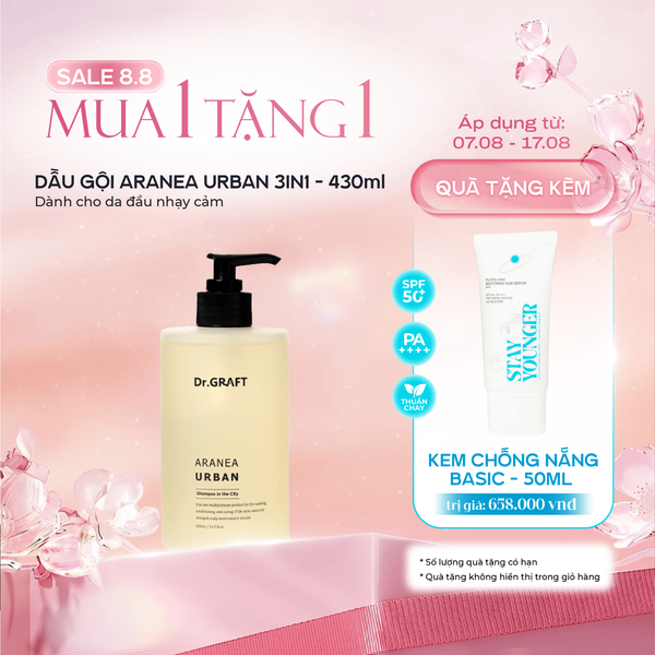  DẦU GỘI 3 TRONG 1 | Dr.GRAFT ARANEA URBAN SHAMPOO 3 IN (430ml) 