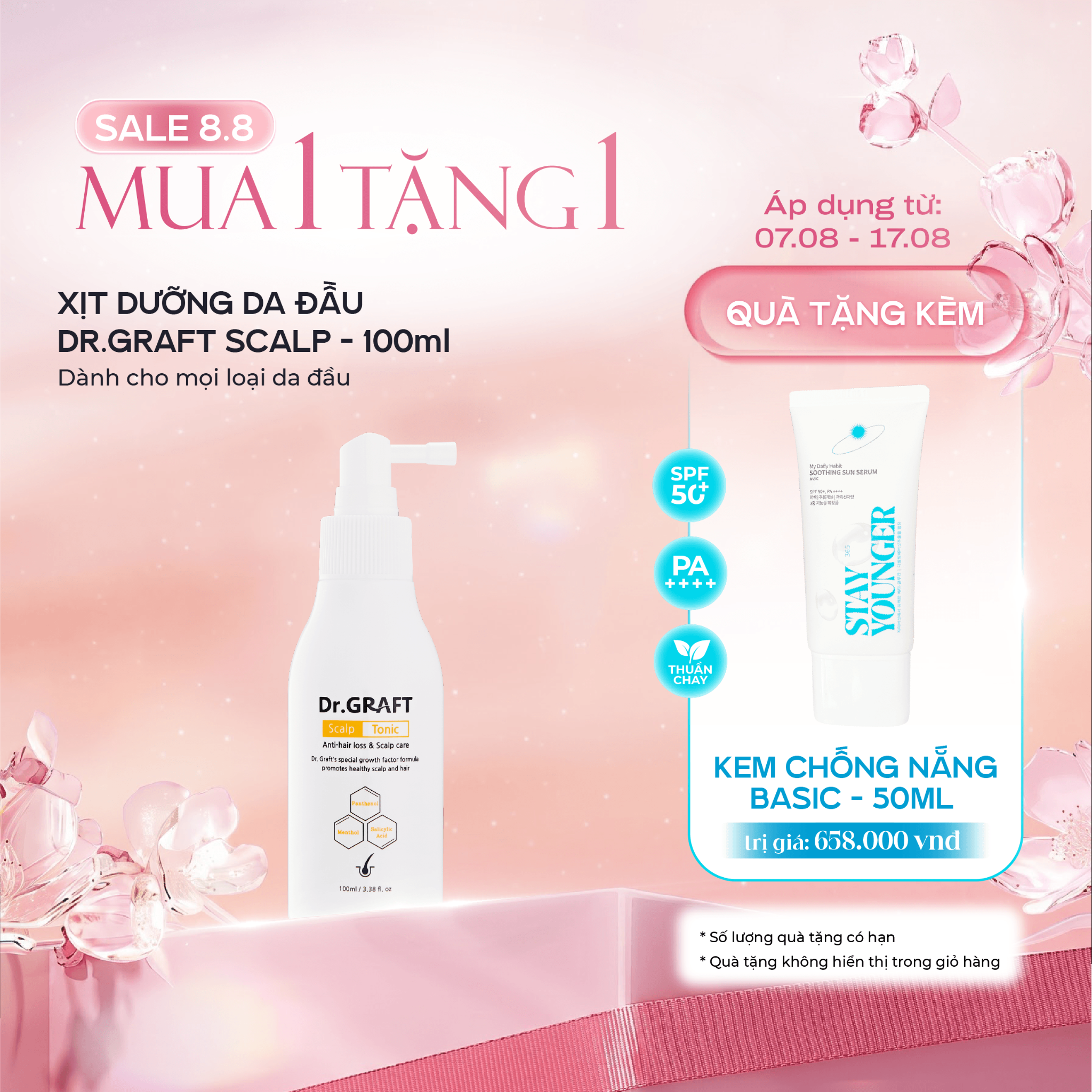  XỊT DƯỠNG DA ĐẦU | Dr.GRAFT SCALP TONIC (100ml) 
