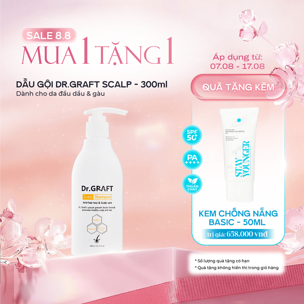  DẦU GỘI CHO DA ĐẦU DẦU VÀ GÀU | Dr.GRAFT SCALP SHAMPOO (300ml) 