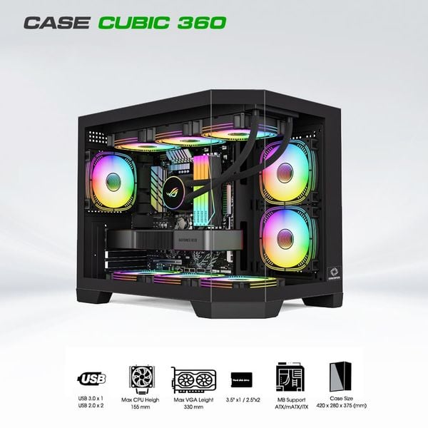  Vỏ Case CUBIC 360 