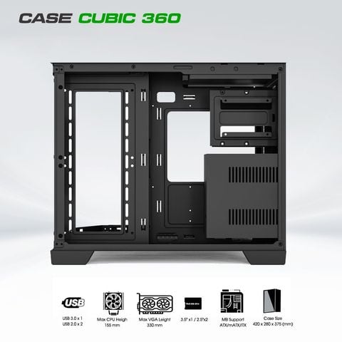  Vỏ Case CUBIC 360 