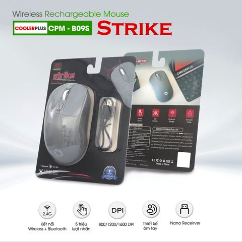  Chuột sạc Bluetooth + Wireless 2.4Ghz CPM-B09 