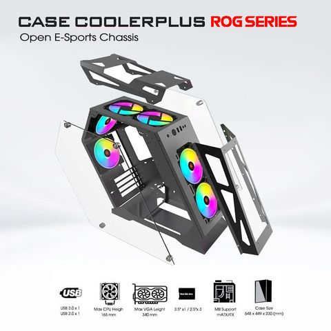  Case E-Sports Coolerplus ROG ES1B/ ES1W/ ES1P 