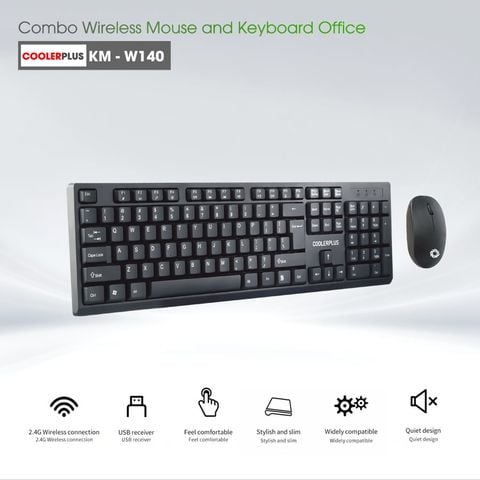  Bộ Combo bàn phím chuột không dây W140 