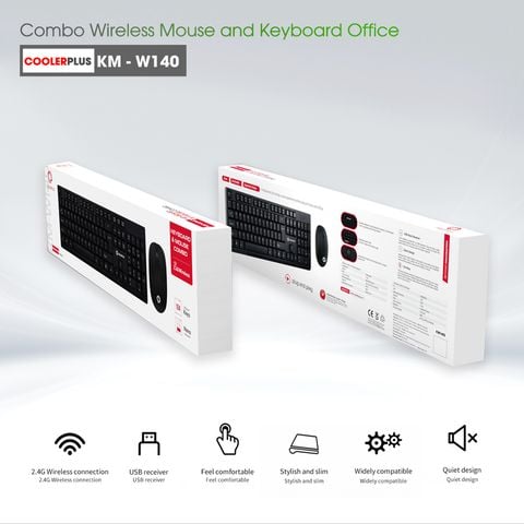  Bộ Combo bàn phím chuột không dây W140 