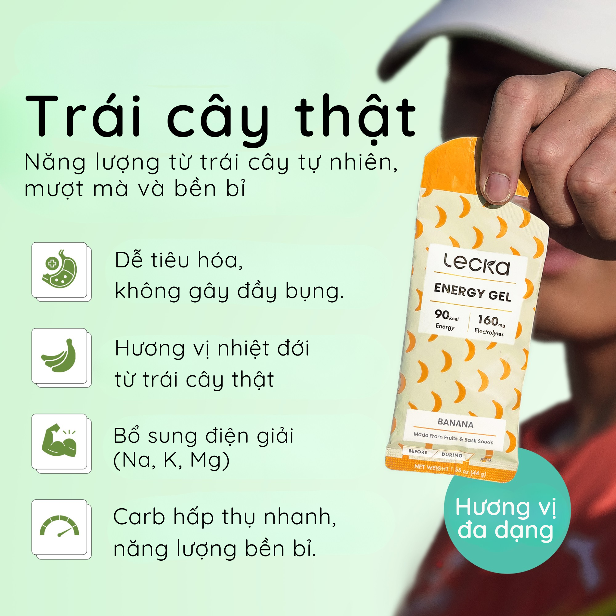  Gel năng lượng Lecka Energy Gel 5 vị tổng hợp 