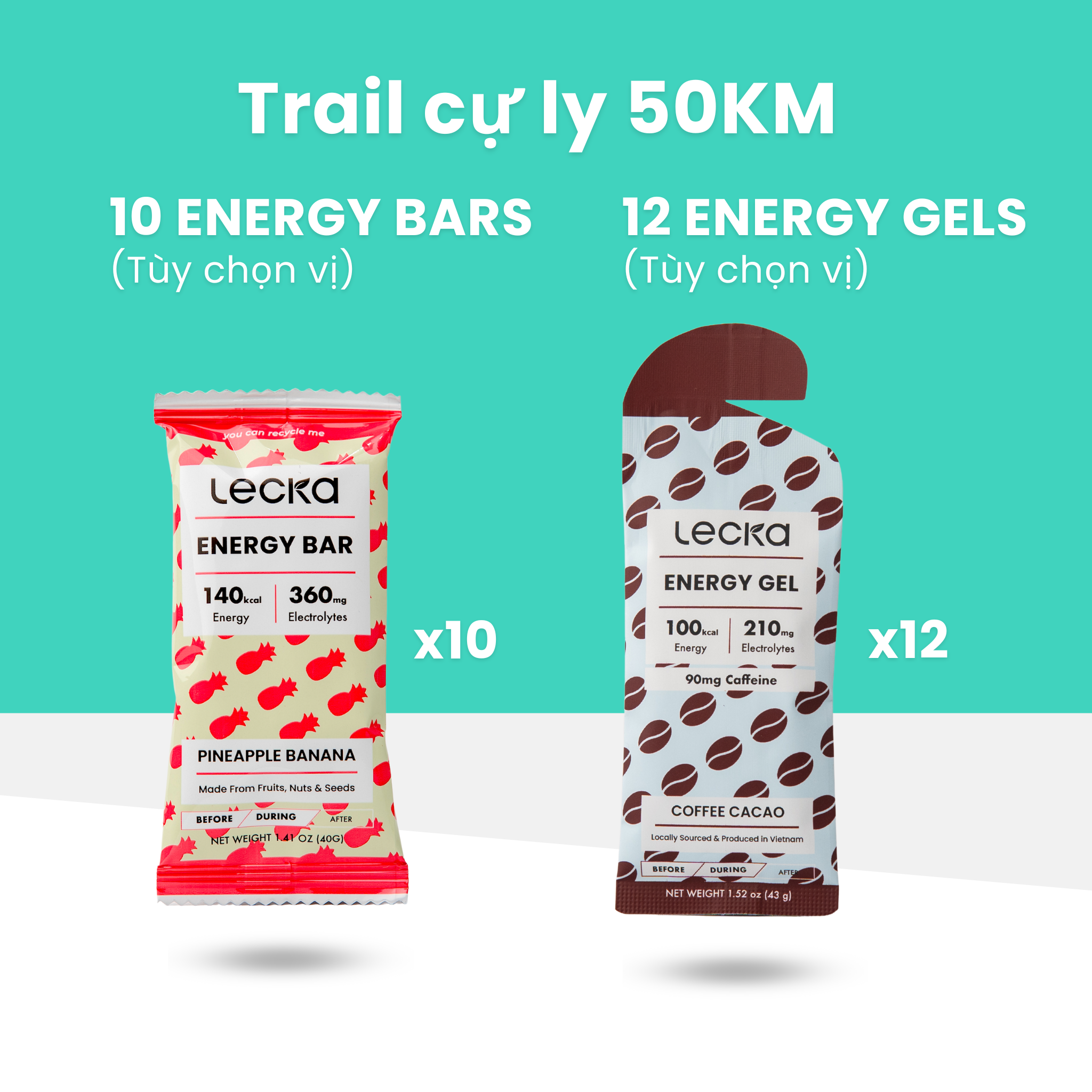  Combo dinh dưỡng Lecka chạy trail mọi cự ly 