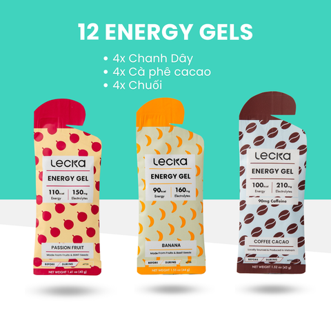  Energy Gel - 3 Vị Tổng Hợp - 12 gói 