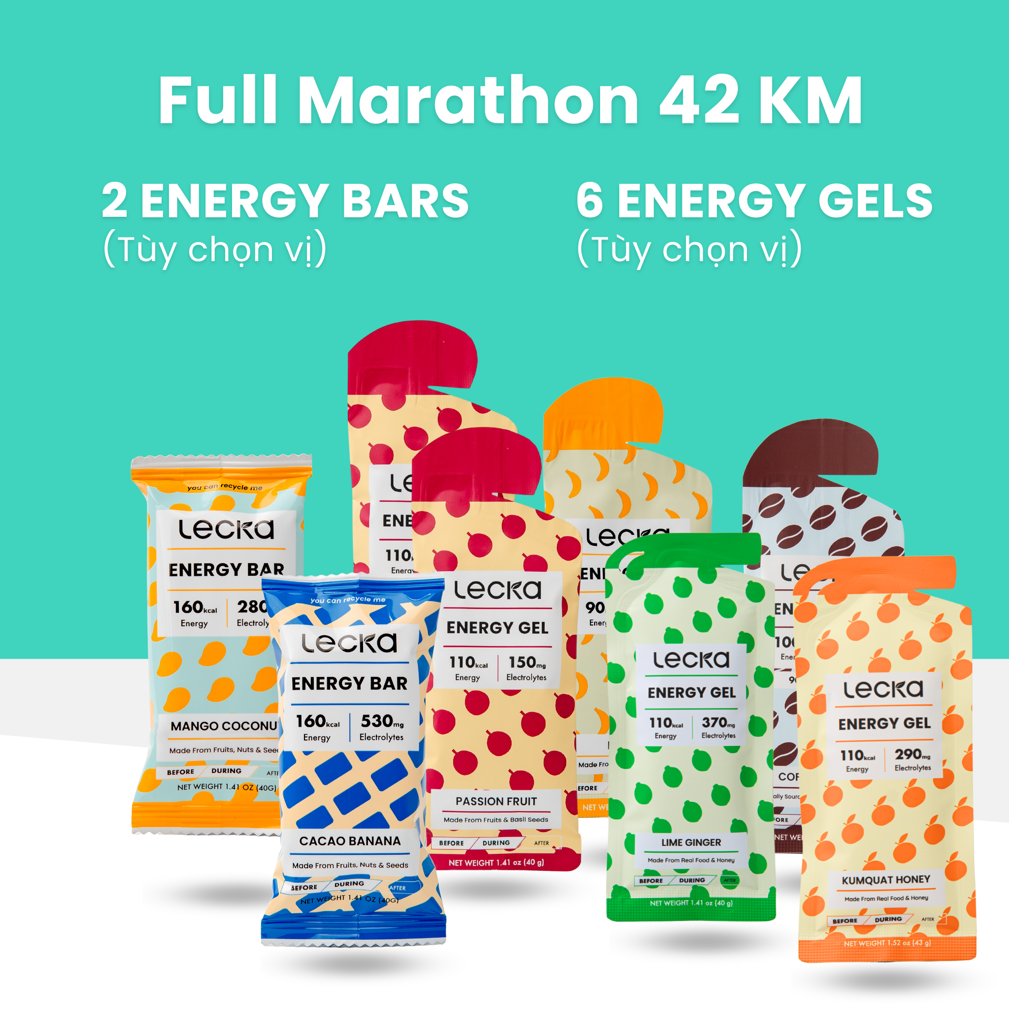  Combo dinh dưỡng Lecka 42 KM Full Marathon 