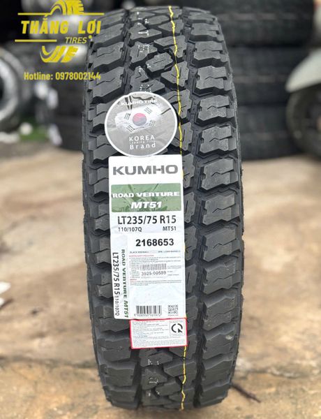 Lốp xe Kumho 235/75R15 MT51 110/107Q