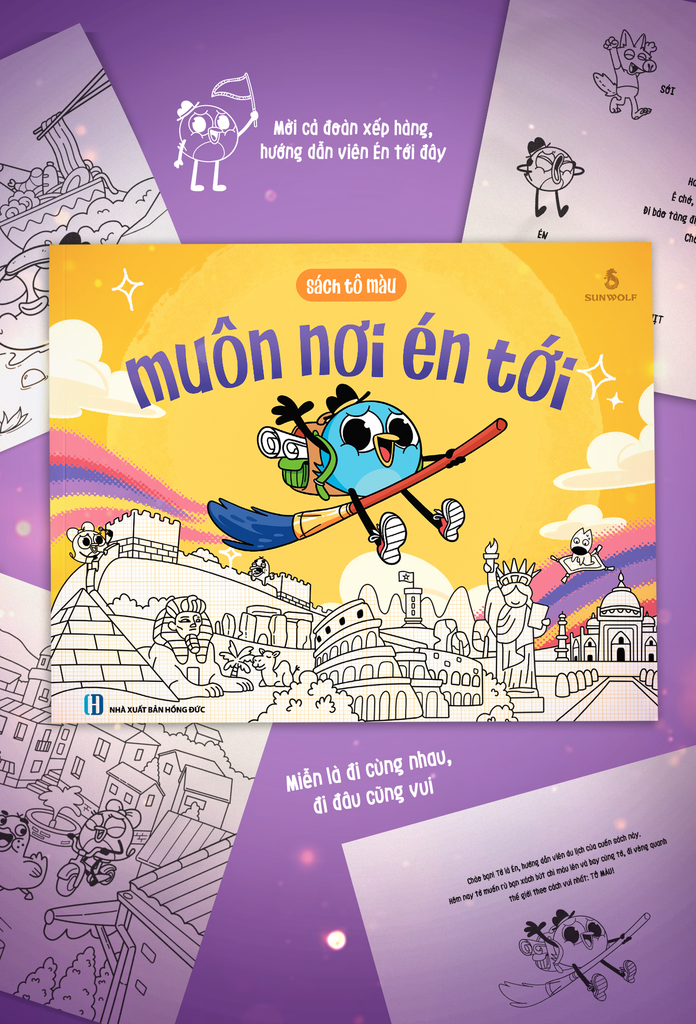  SÁCH TRANH TÔ MÀU: ÉN ĐI MUÔN NƠI 