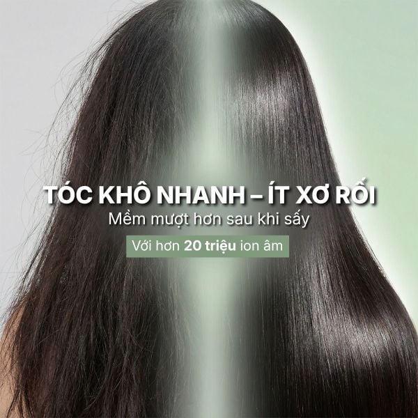 MÁY SẤY TÓC ĐỨNG VIETNAMROBOVAC A0D - Chăm Sóc Tóc Mềm Mại Bằng ion Âm - Điều Chỉnh Góc 180 Độ