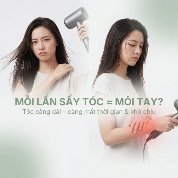 MÁY SẤY TÓC ĐỨNG VIETNAMROBOVAC A1D - 5 Mức Điều Chỉnh Nhiệt - Chăm Sóc Tóc Mềm Mại Bằng ion Âm - Điều Chỉnh Góc 180 Độ