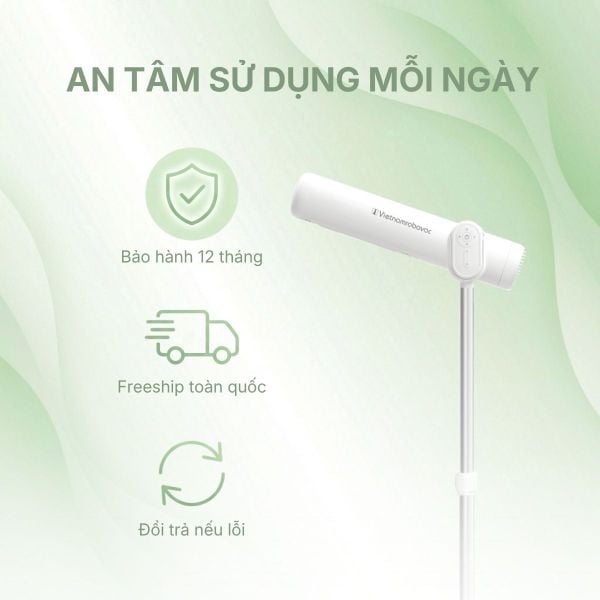 MÁY SẤY TÓC ĐỨNG VIETNAMROBOVAC A1D - 5 Mức Điều Chỉnh Nhiệt - Chăm Sóc Tóc Mềm Mại Bằng ion Âm - Điều Chỉnh Góc 180 Độ