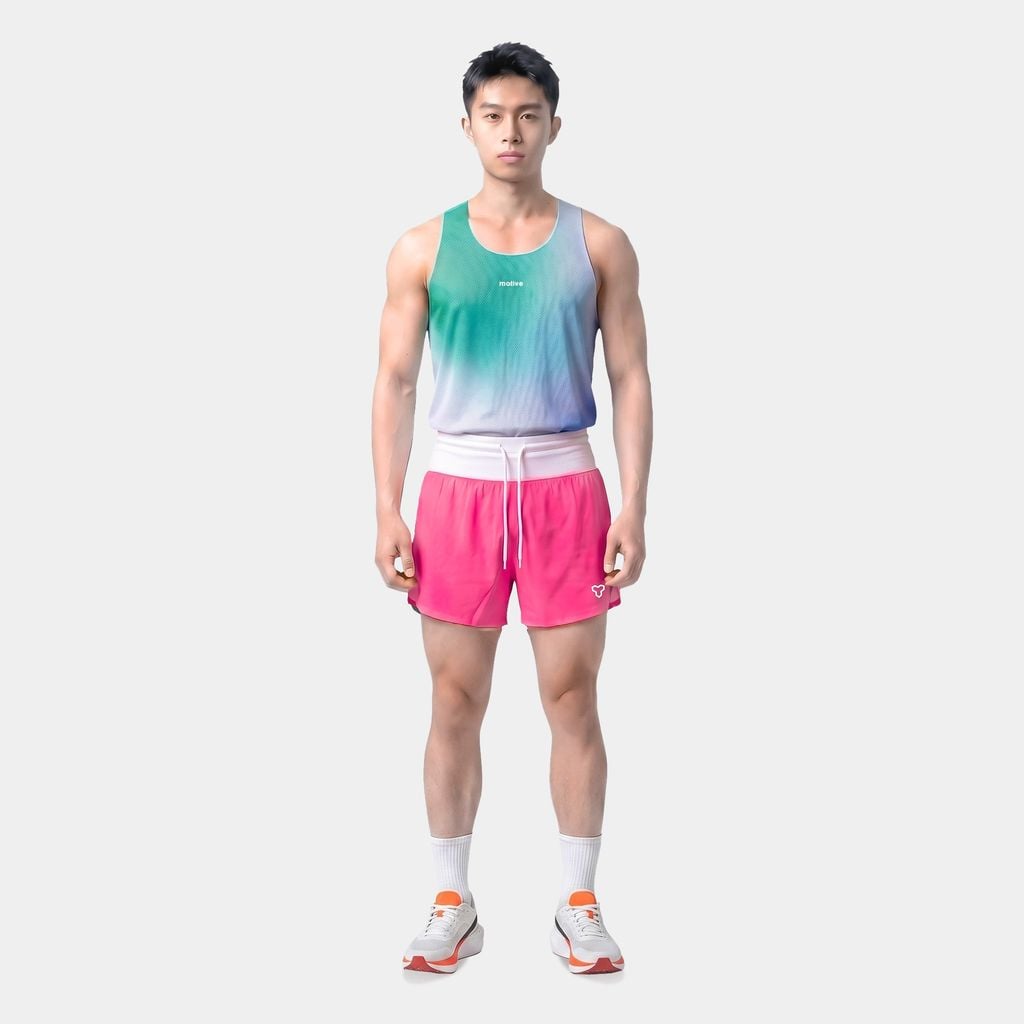 [SM 201] Quần Short Nam Đa Năng - Hồng Neon Belt Trắng