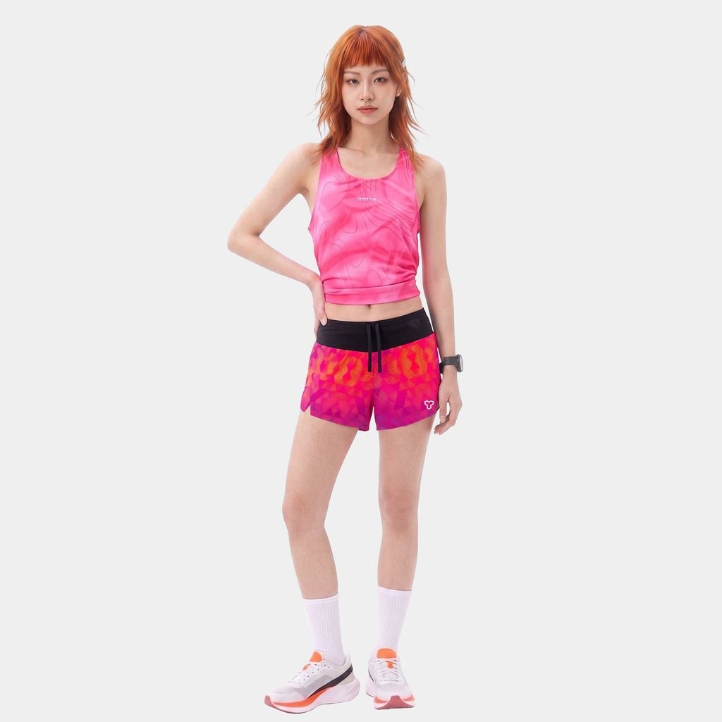 [SM 201] Quần Short Nữ Đa Năng- Cam Họa Tiết