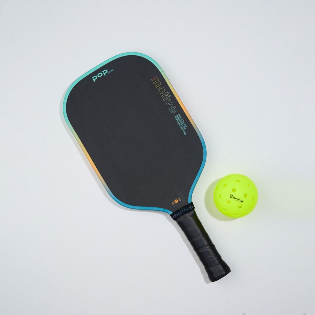 Vợt Pickleball MOTIVE POP SERIES Carbon 16mm – Lõi tổ ong PP, mặt Carbon T700, 230g - Màu Xanh/Cam