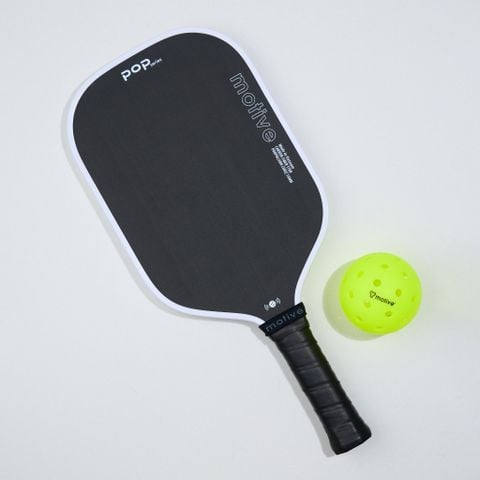 Vợt Pickleball MOTIVE POP SERIES Carbon 16mm – Lõi tổ ong PP, mặt Carbon T700, 230g - Màu Trắng