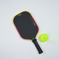 Vợt Pickleball MOTIVE POP SERIES Carbon 16mm – Lõi tổ ong PP, mặt Carbon T700, 230g - Màu Đỏ/Vàng