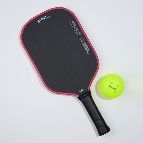 Vợt Pickleball MOTIVE POP SERIES Carbon 16mm – Lõi tổ ong PP, mặt Carbon T700, 230g - Màu Đỏ