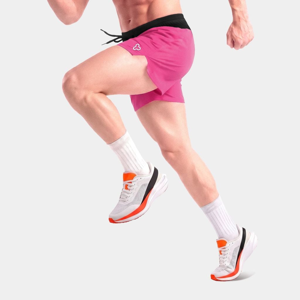 [SM 201] Quần Short Nam Đa Năng - Hồng Neon Belt Đen