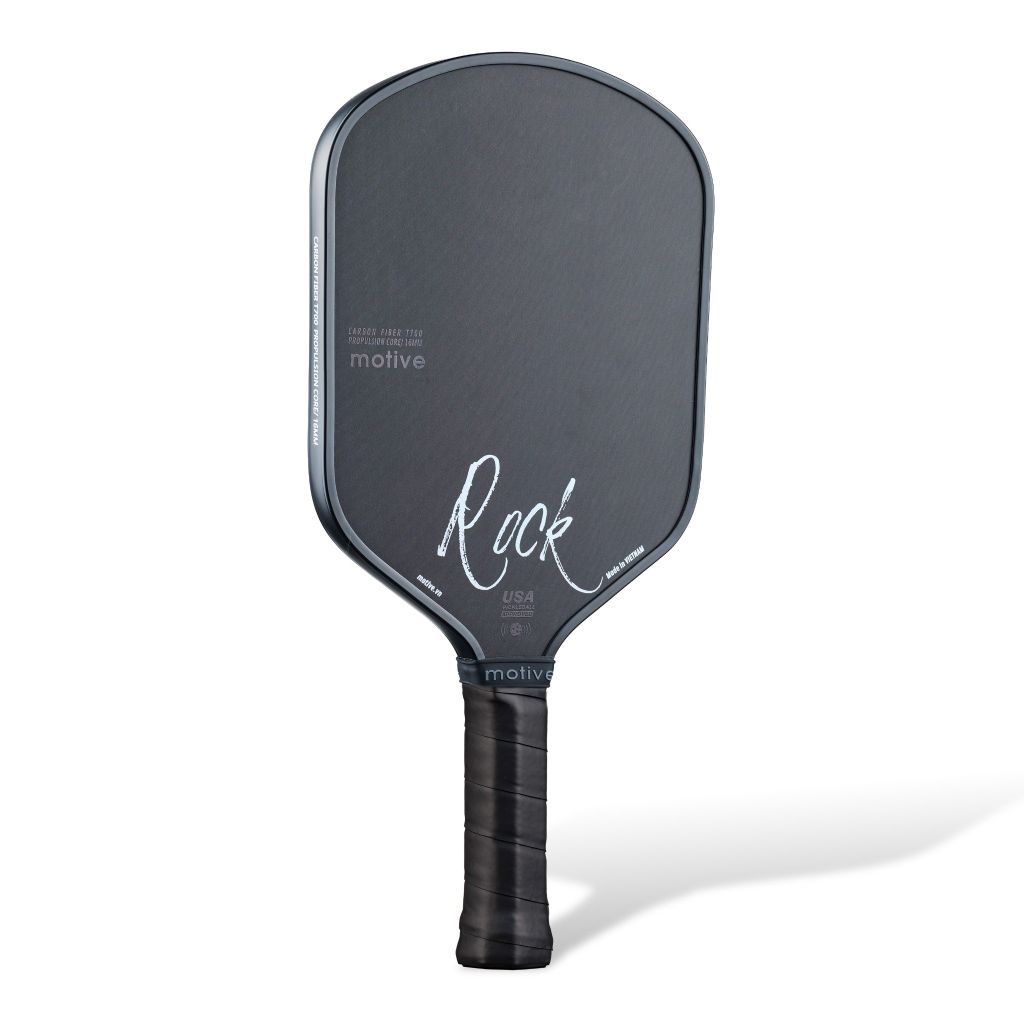 Vợt Pickleball MOTIVE ROCK PRO GEN 5 – Carbon Ép Nhiệt, Lõi Hybrid 16mm, 230g – Màu Đen