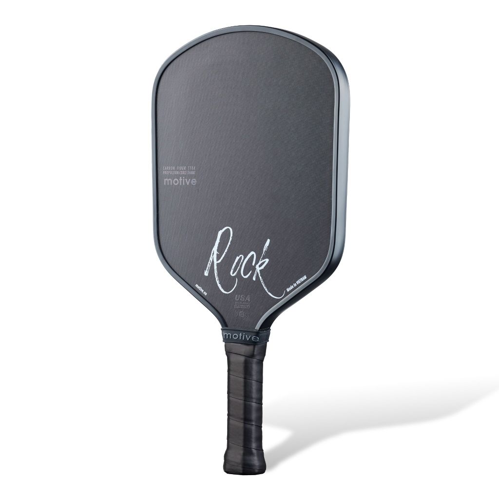 Vợt Pickleball MOTIVE ROCK PRO GEN 5 – Carbon Ép Nhiệt, Lõi Hybrid 16mm, 230g – Màu Đen