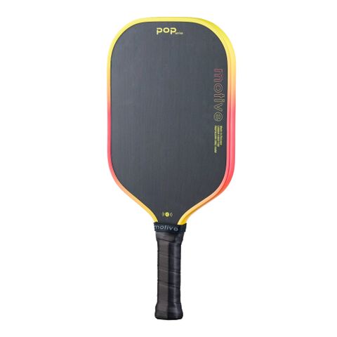 Vợt Pickleball MOTIVE POP SERIES Carbon 16mm – Lõi tổ ong PP, mặt Carbon T700, 230g - Màu Đỏ/Vàng